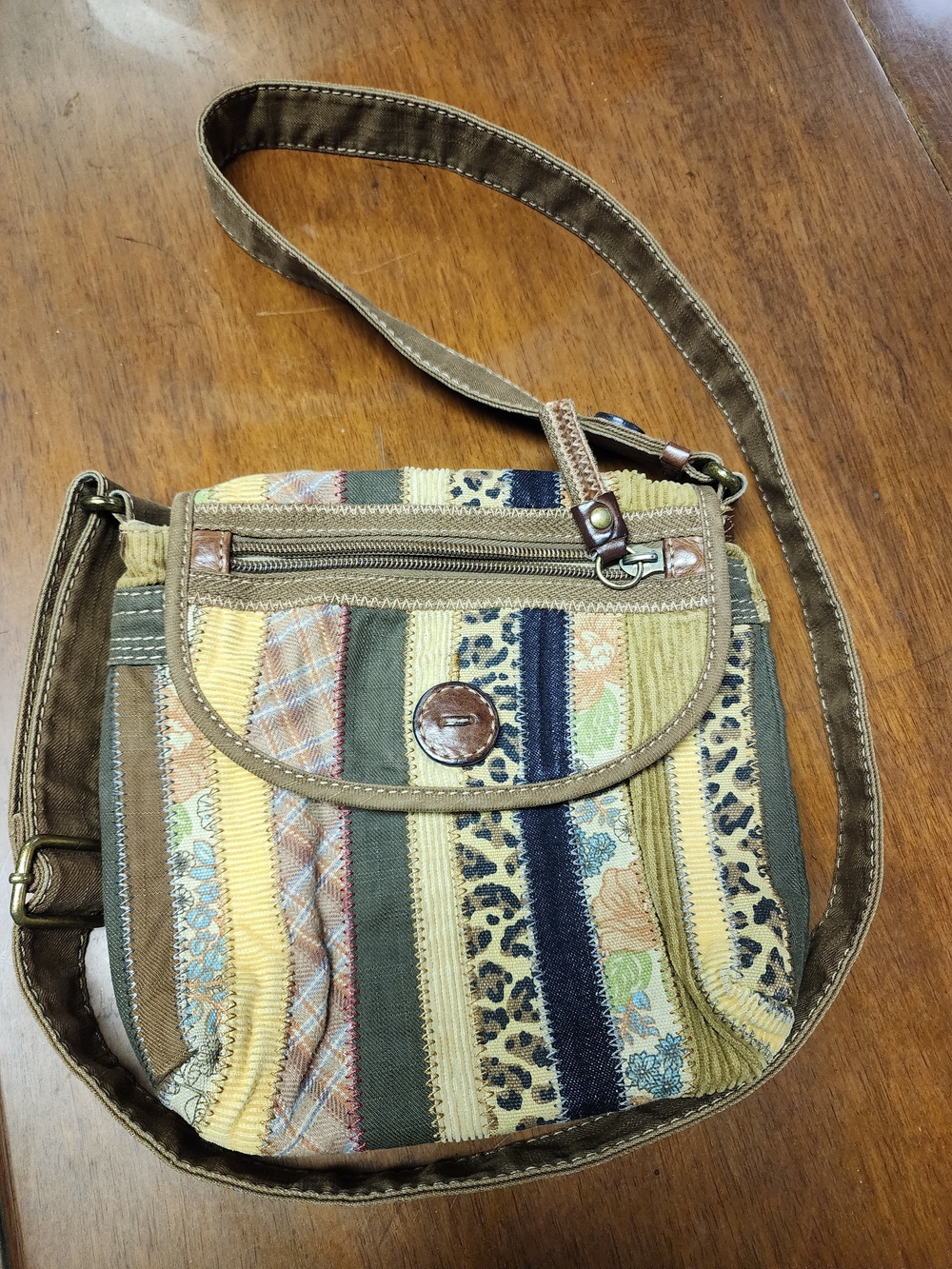 Fossil 1954 Vintage Collection Patchwork Stripe Crossbody Bag